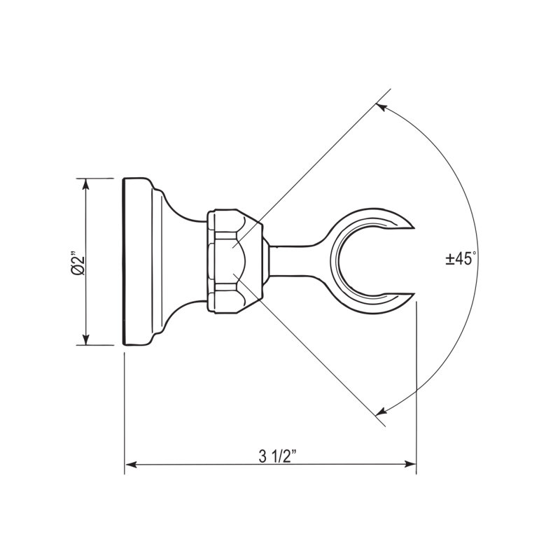 Perrin & Rowe® Handshower Parking Bracket, Polished Chrome