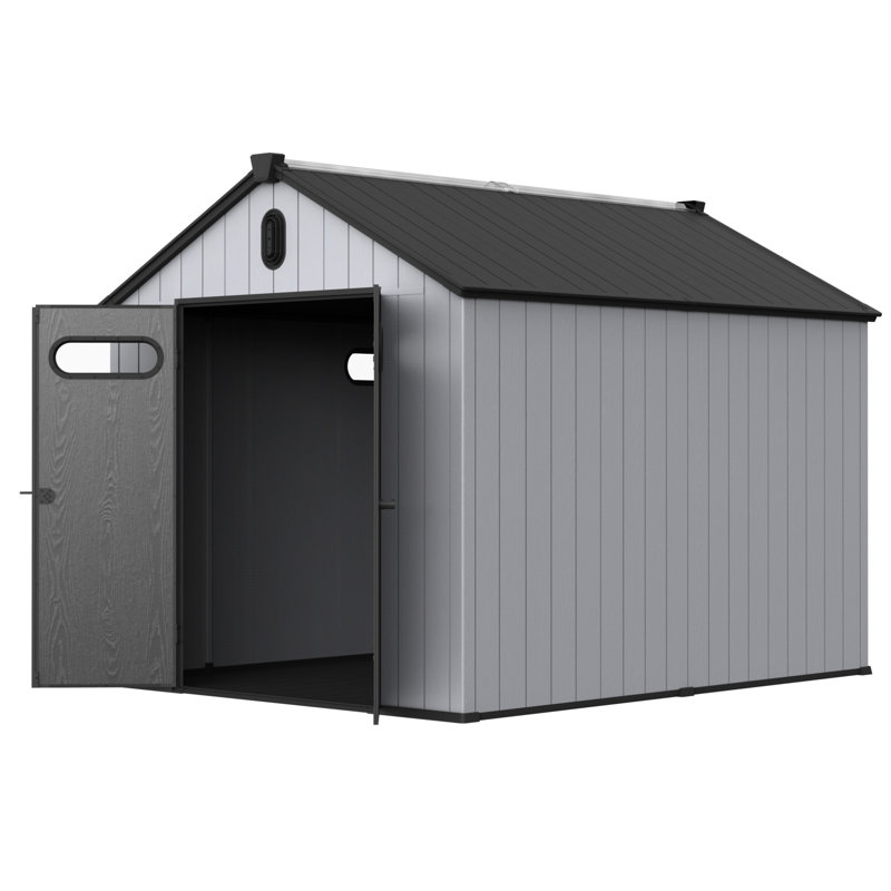 Remise extérieure en plastique 8 * 10Ft - Organisez votre mobilier de jeu en toute sécurité