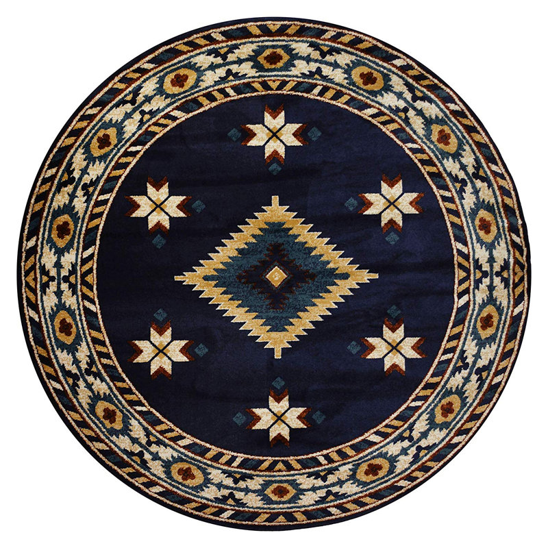 Seagirt Southwestern Indoor Rug, Round 5'3"