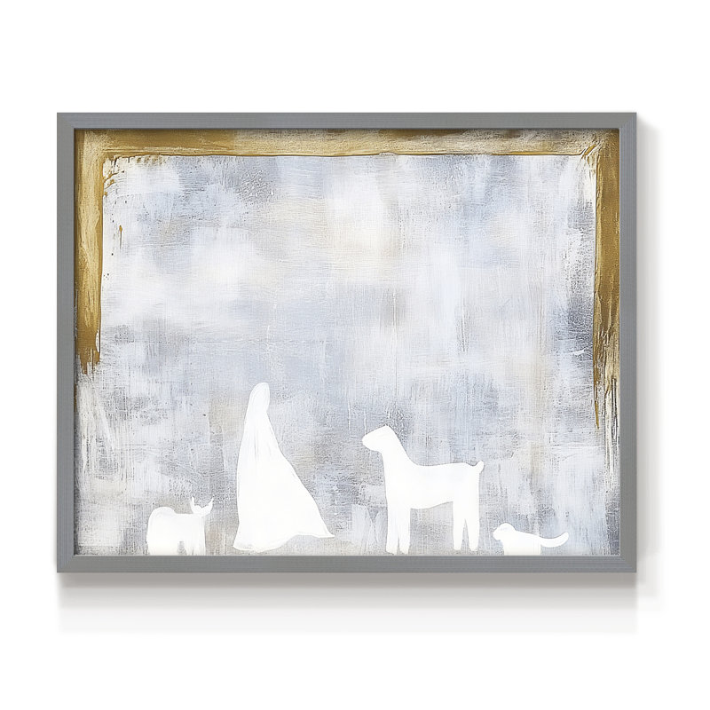 «Chirstmas Art» - CDL XXIV - Reproduction encadrée - Restickable, H 8 po x l 10 po, Gris