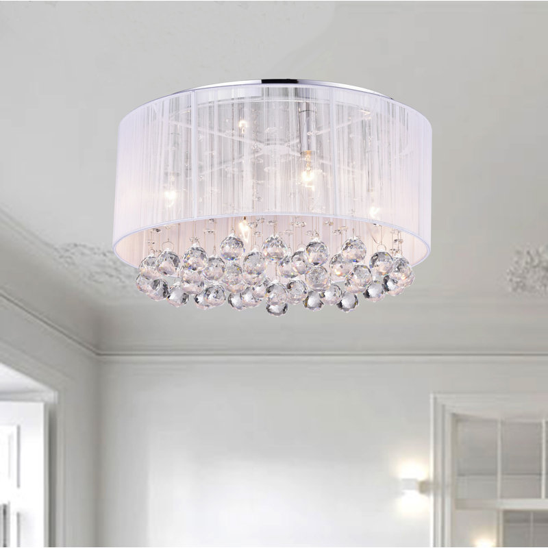 Plafonnier encastré tambour 4 lumières 15,7 po unique Boston