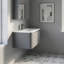 Meuble-lavabo flottant mural 30 po avec lavabo intégré - gris avec tiroir à fermeture en douceur et poignée en angle-1691550872