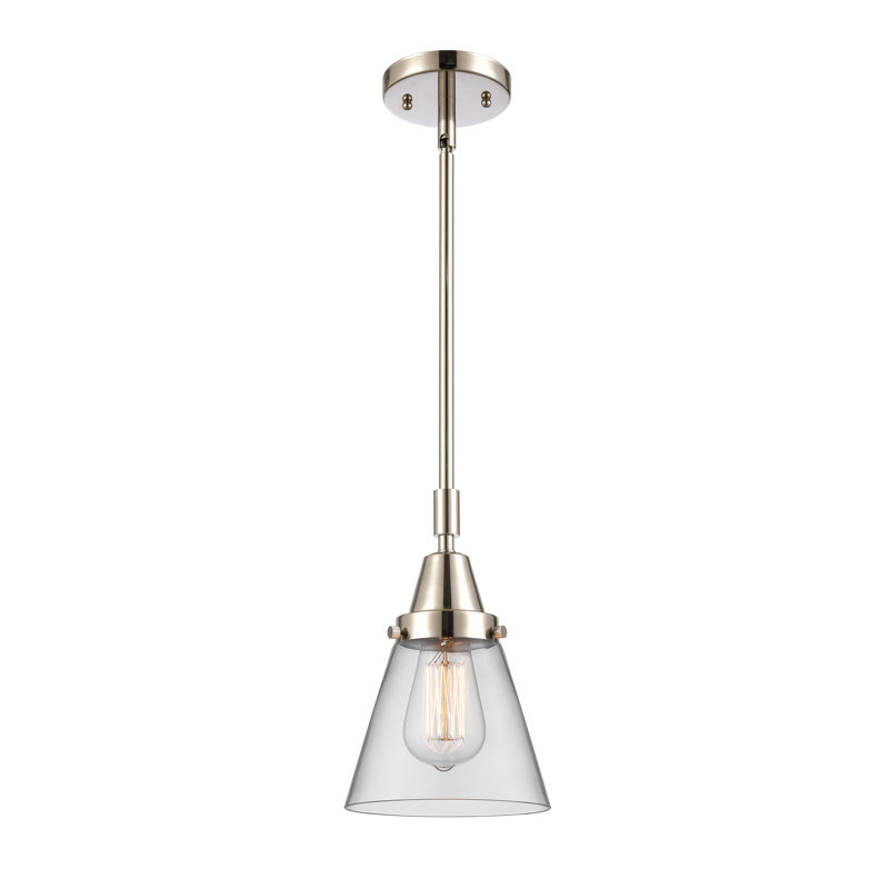 Xaniah 1 - Light Single Pendant, Clear, 42.125" H x 6" W x 6" D, Polished Nickel