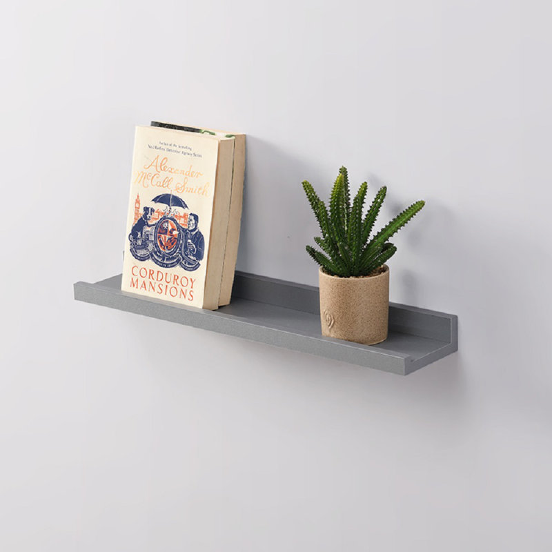 Ayrial 2 Piece Floating Shelf, Grey, 4cm H x 48cm W x 10cm D