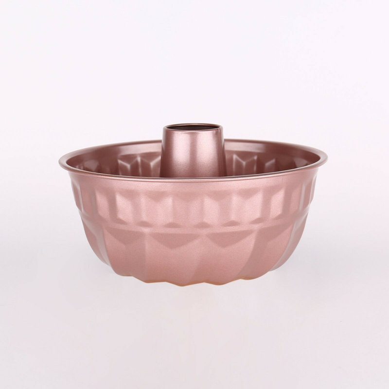 Symple Stuff Laititia Fluted Cake Pan, Rose Gold