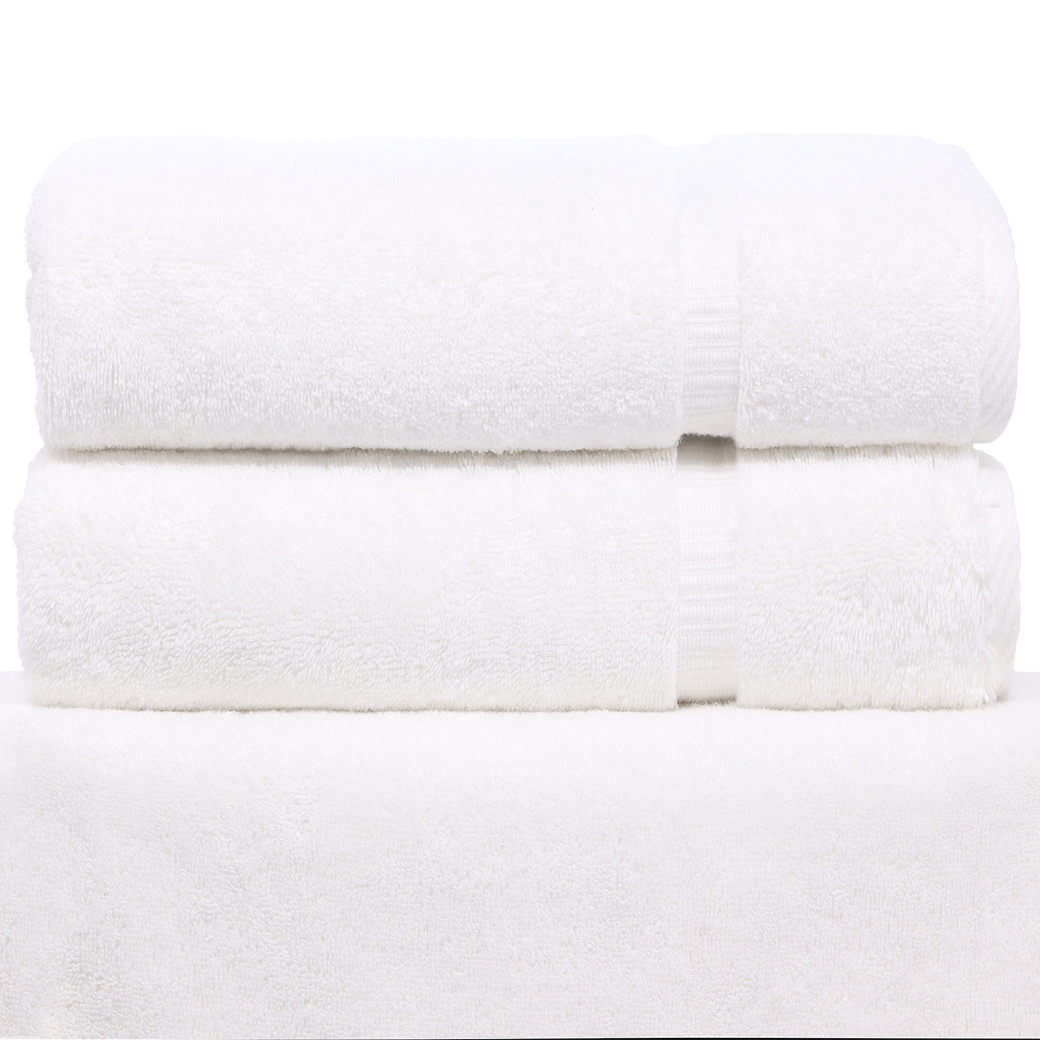 Cascata Turkish Cotton Hand Towels (Set of 6) Wade Logan Color: White