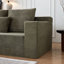 Canapé modulaire profond en velours côtelé avec porte-gobelets, aucun assemblage requis-1200525405