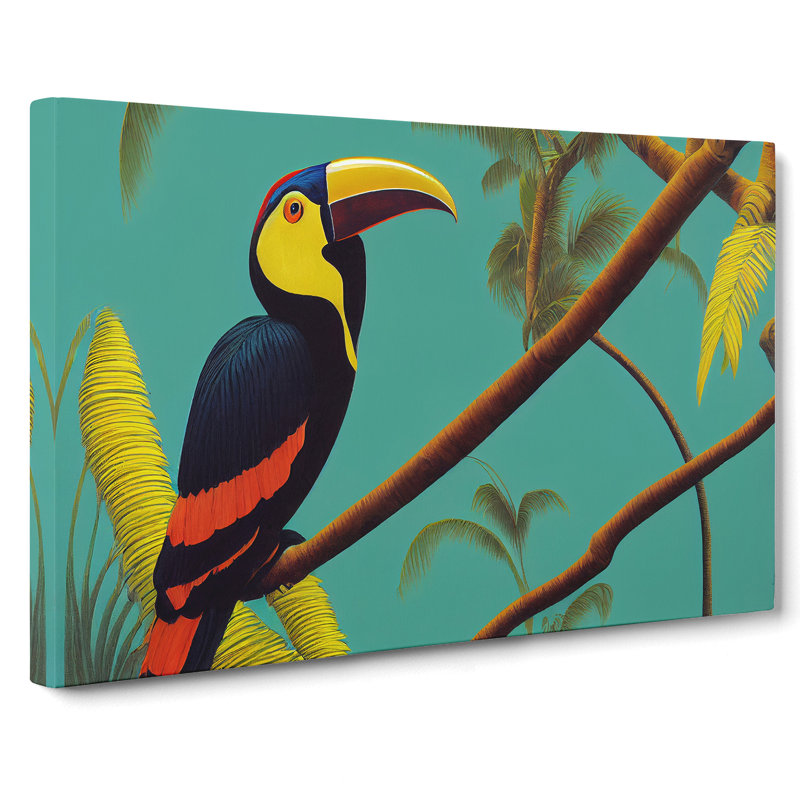 Radiant Toucan Bird - Wrapped Canvas Print, 50cm H x 76cm W x 3cm D