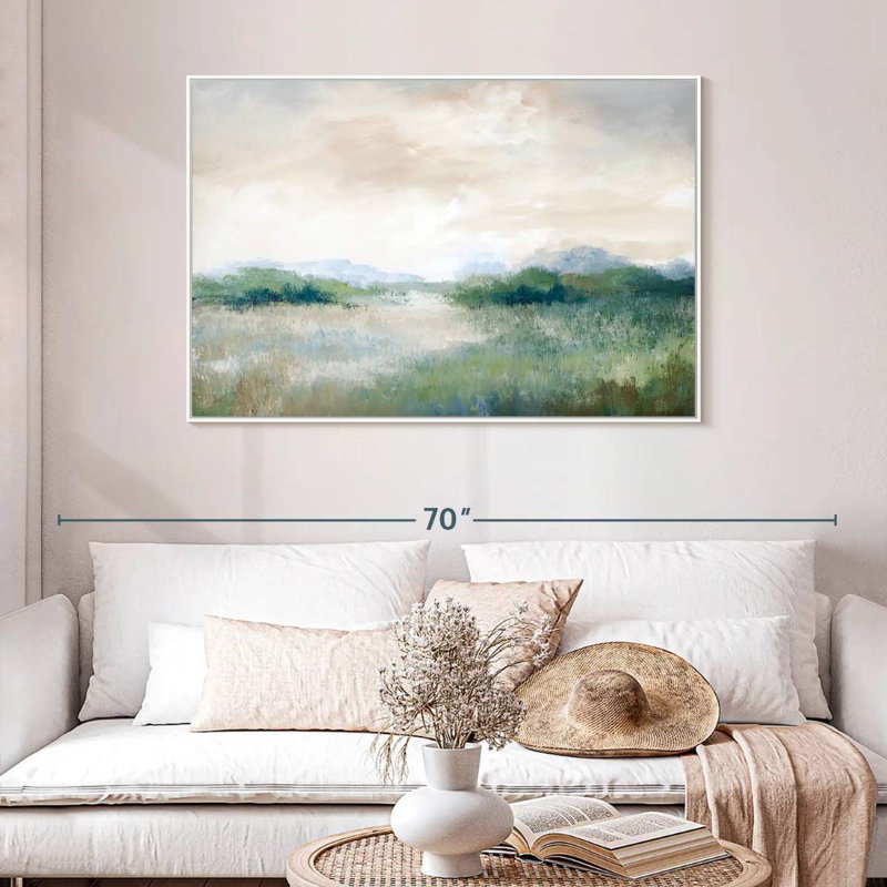 Calmer Vista, Cadre flottant blanc, 46 po x 31 po