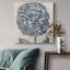 « indigo floral on lin v »-reproduction de peinture sur toile tendue-1343696165