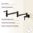 CASAINC Contemporary Wall Mount Swing Arm Folding Pot Filler Kitchen Faucet-93762583