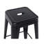 Ensemble de 2 tabourets de comptoir en métal noir mat, tabourets de bar sans dossier de 30 pouces pour la salle à manger-130174409