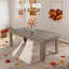 Table de ferme pour 6 à 8 personnes, 180 cm de long, avec structure robuste en bois, grande table rectangulaire non extensible pour cuisine et salle à manger, salon, cuisine, salle à manger-1972035610