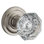 Crystal Passage Door Knob with Traditional Round Rose