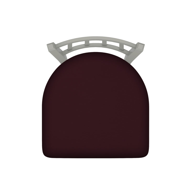 Chaise Contessa 610, Vinyle - Canter Bordeaux, Nickel anodisé
