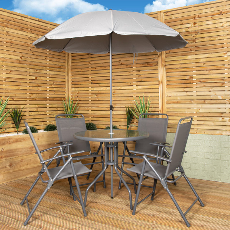 4 - Person Patio Dining Set with, Grey