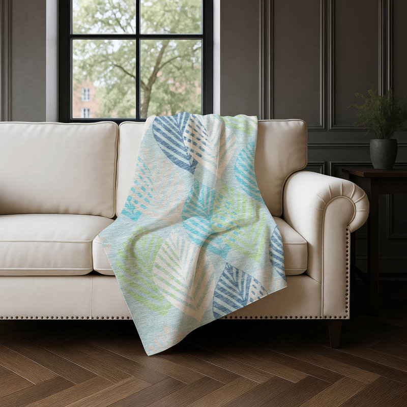 Jeté floral Sherpa ASB744 Addison, Floral bleu sarcelle