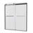 Bypass Shower Door, Sliding Door, With 5/16" Tempered Glass And Matted Black Finish 6074-123210424