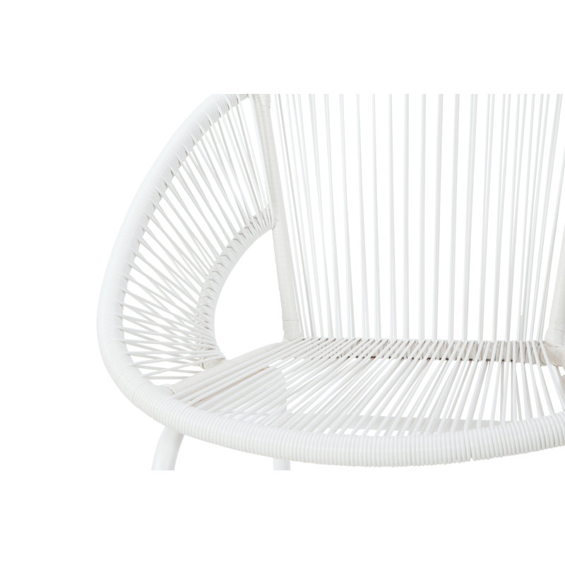Mandarin Cape White Resin Wicker 3-Piece Outdoor Bistro Set