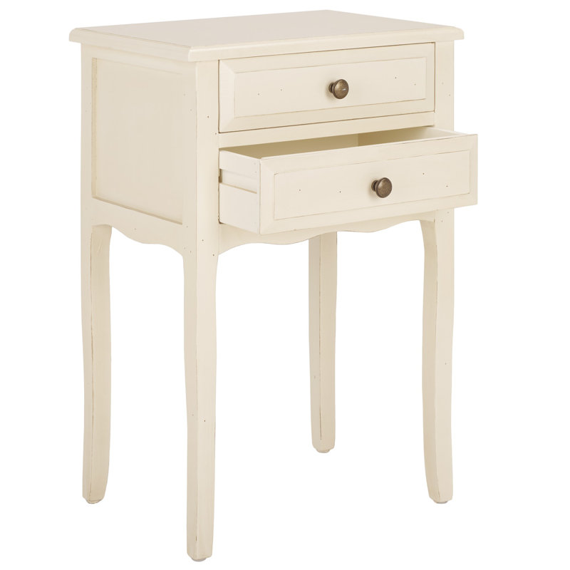 Bhavishya 18'' W Solid Wood Nightstand, Antique White