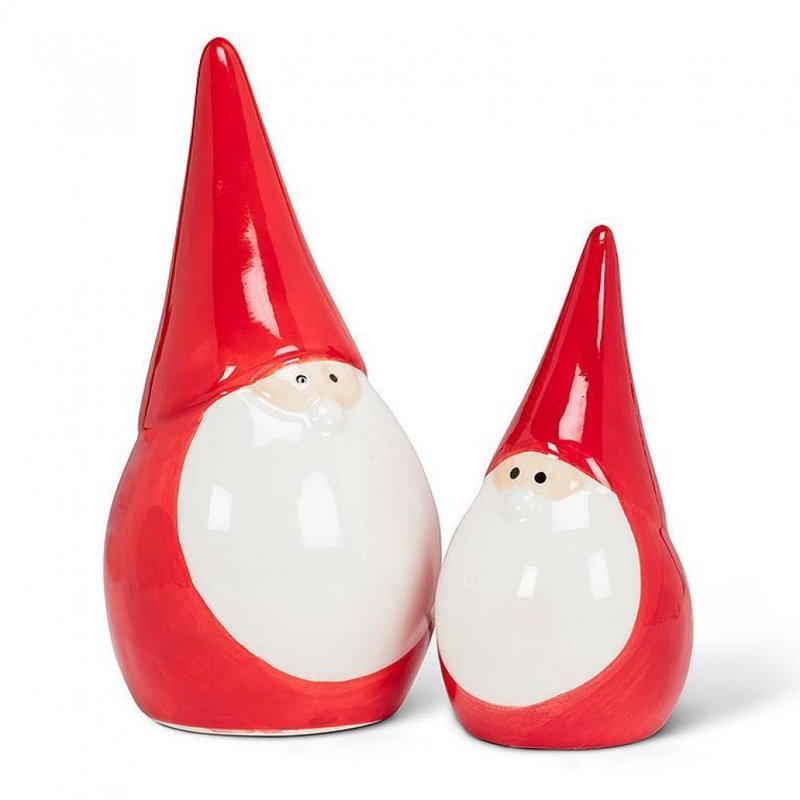 Figurines de père Noël gnome, H 4,5 po x l 3,25 po x P 3,25 po