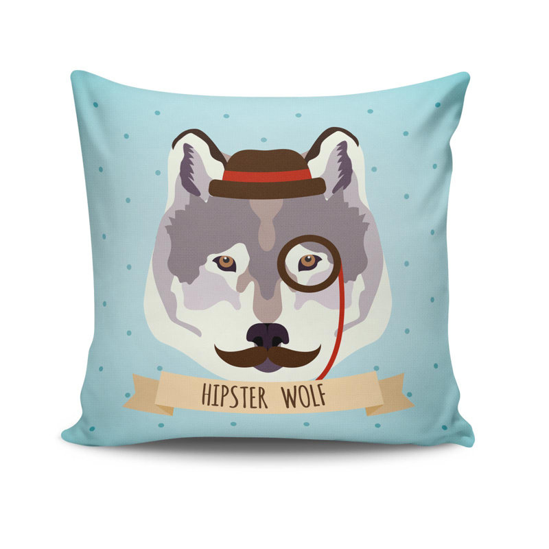 Housse de coussin carré en polyester Mccaleb