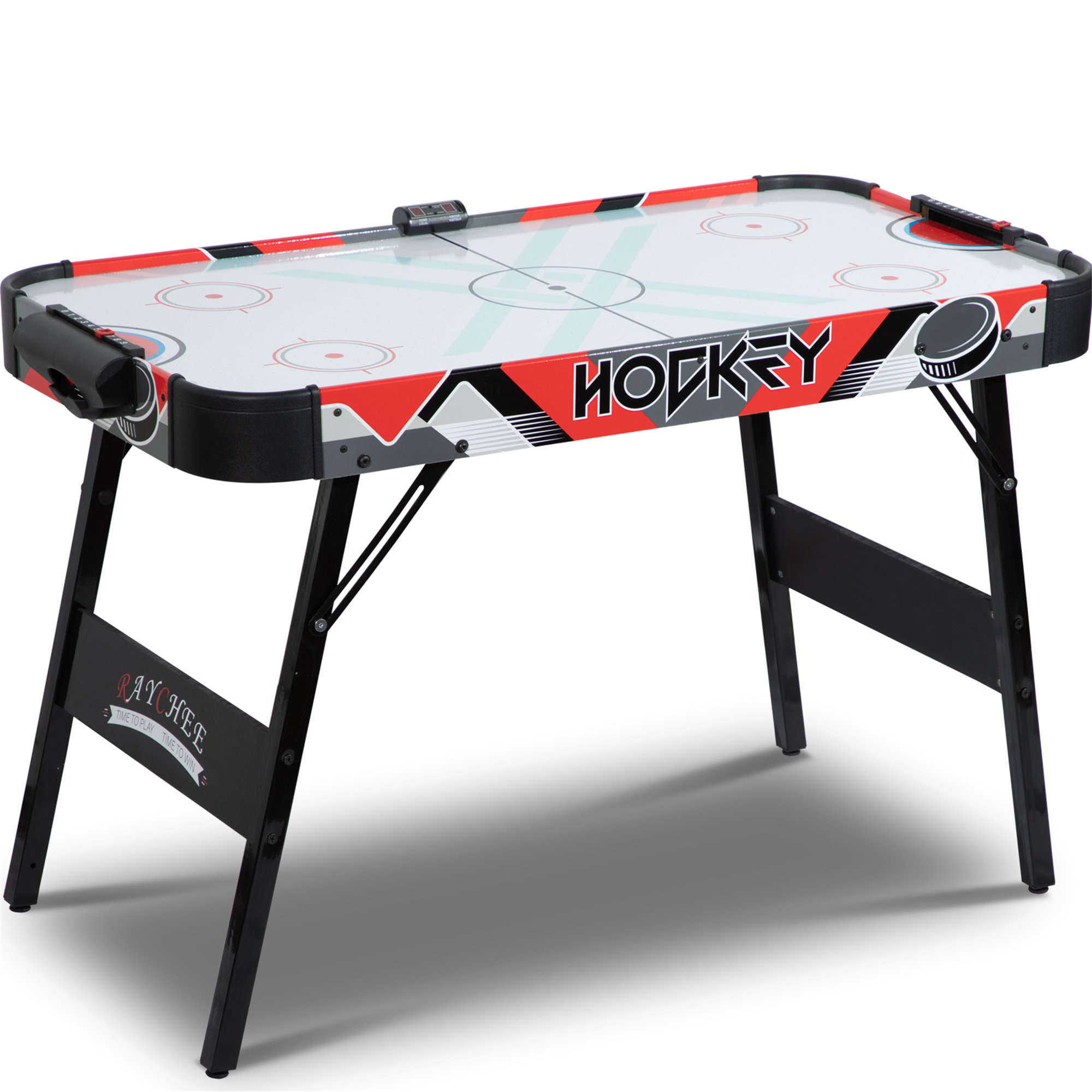 RayChee 48'' 2 Player Wood Air Hockey Table with Digital Scoreboard