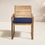 Chaise de patio avec coussin en teck Uvita-95997772