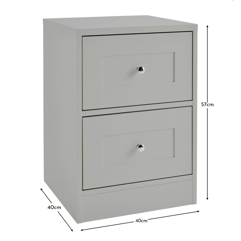 Merrigan Bedside Drawer, Grey