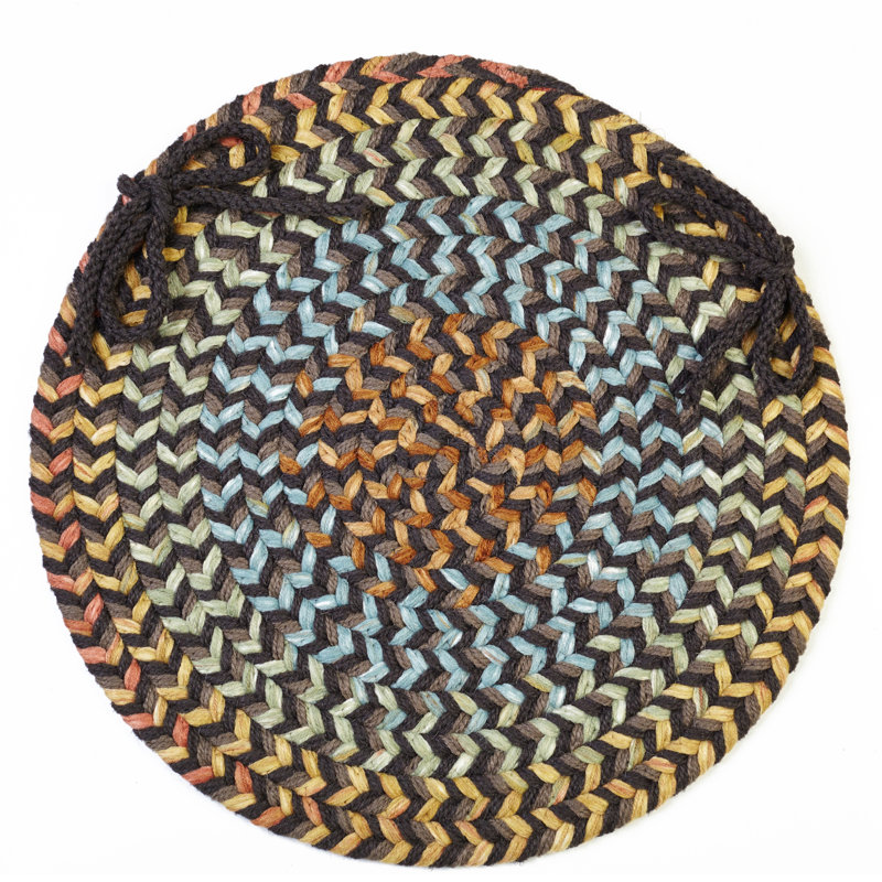 Outdoor 0.5'' Dining Chair Chair Pad, Brown Velvet
