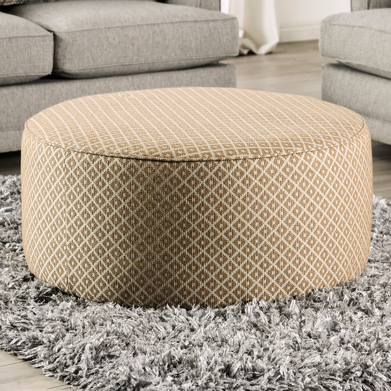 Or et gris Lin - revêtu de tissu d'ameublement transitionnel, 39 po x 39 po, 18 po de hauteur, base en bois massif avec revêtement et garniture, large, hauteur, mousse