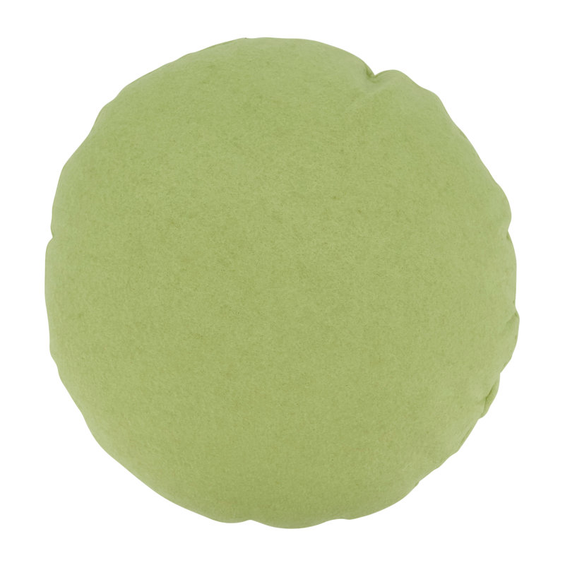 Fleur De Jardin Collection Ruffled Throw Pillow, 13" x 13", Lime