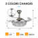 Jianu 42'' Bluetooth Ceiling Fan with Dimmable LED Lights and Music Player