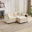 Canapé modulaire Teasley avec tissu chenille et coussins double couche-122062182