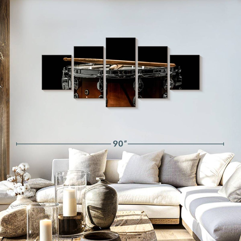 Tambour musical, H 30 po x l 68 po