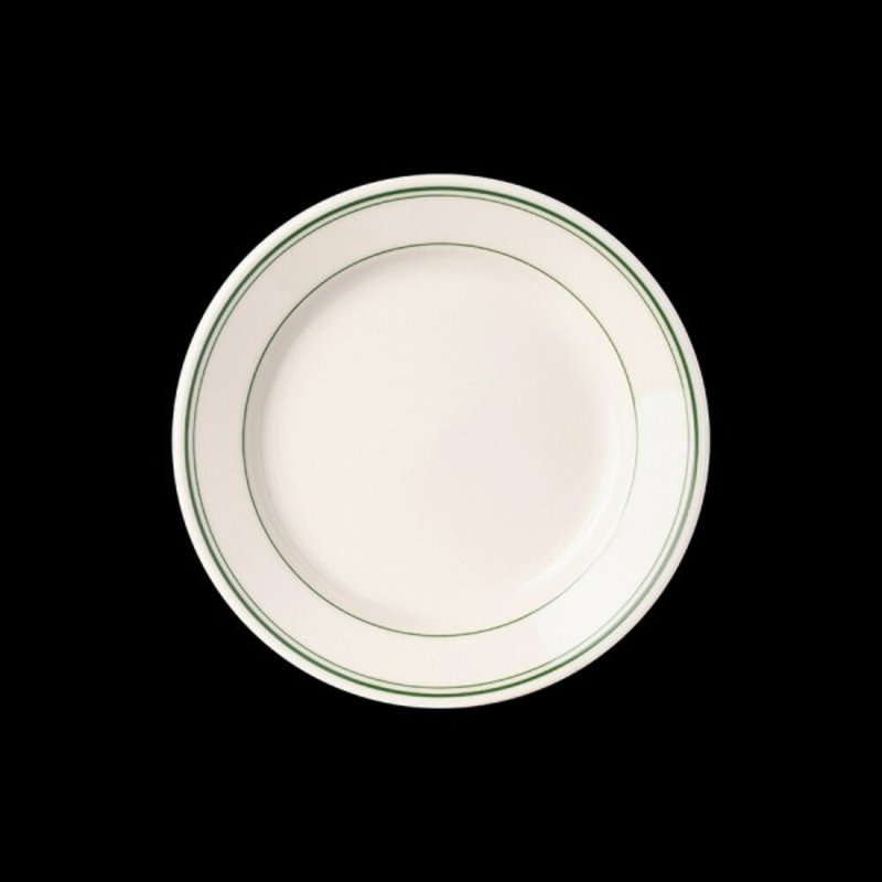 Plate Rolled Edge Green Band
