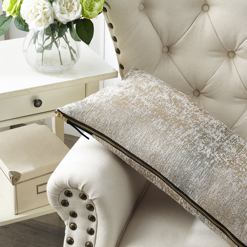 Rectangular Lumbar Cushion Cover, Taupe/Khaki