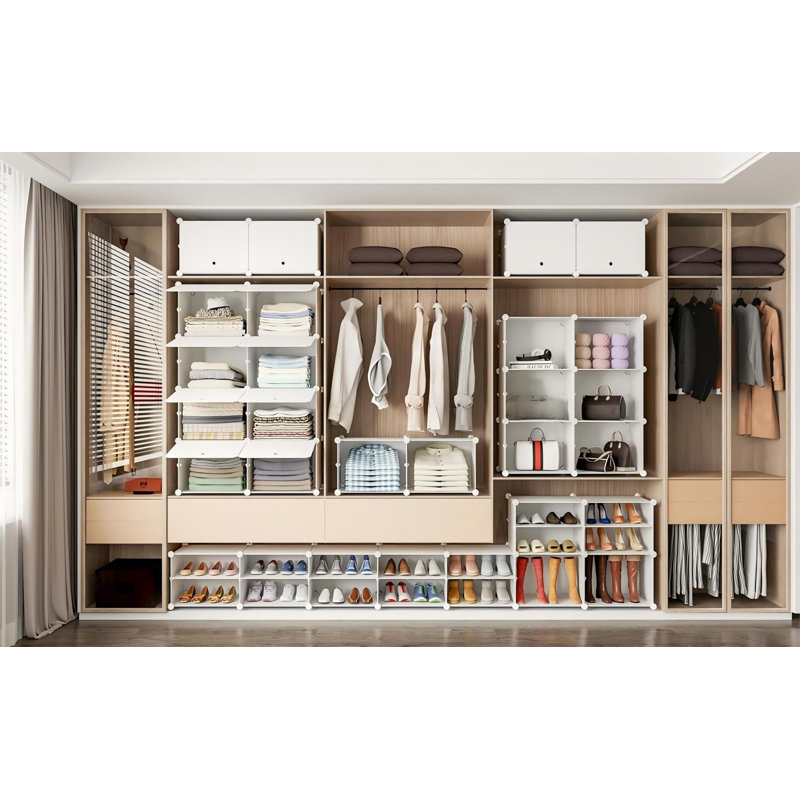Armoire de rangement pour chaussures avec portes, 48 paires de rangement pour chaussures pour garde-robe, couloir, salon, chambre à coucher, garage