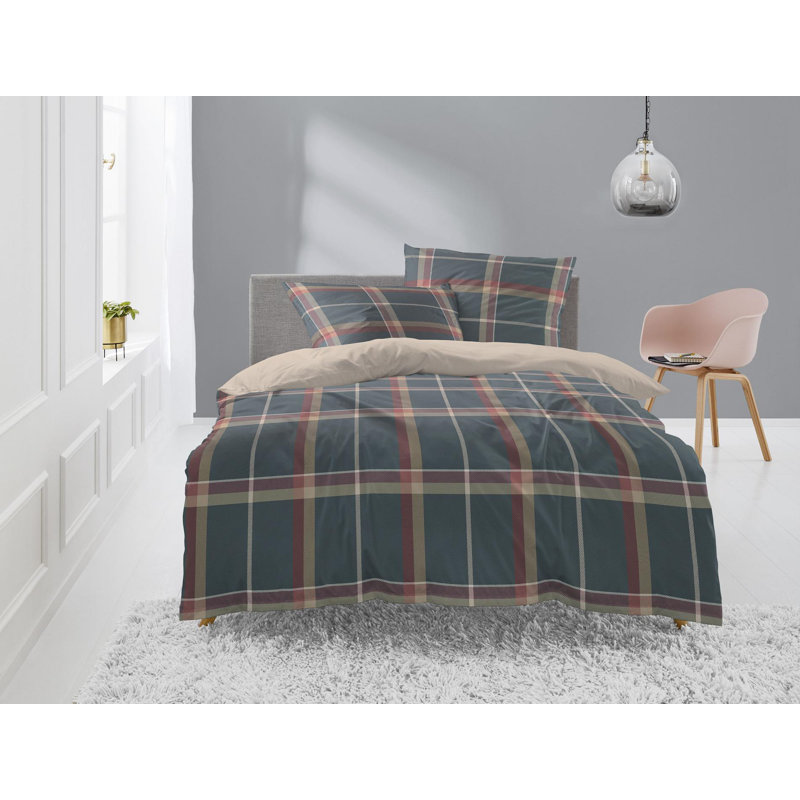Sky 8422 Mako Satin Duvet Cover Set, 155 x 220cm - 1 Pillowcase ( 80 x 80cm), Blue