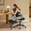 Chaise de bureau à pieds croisés, chaise ergonomique adaptée au TDAH avec fauteuil de bureau pivotant multi-positions avec coussin extra-large et repose-pieds-1808080102-1808080106