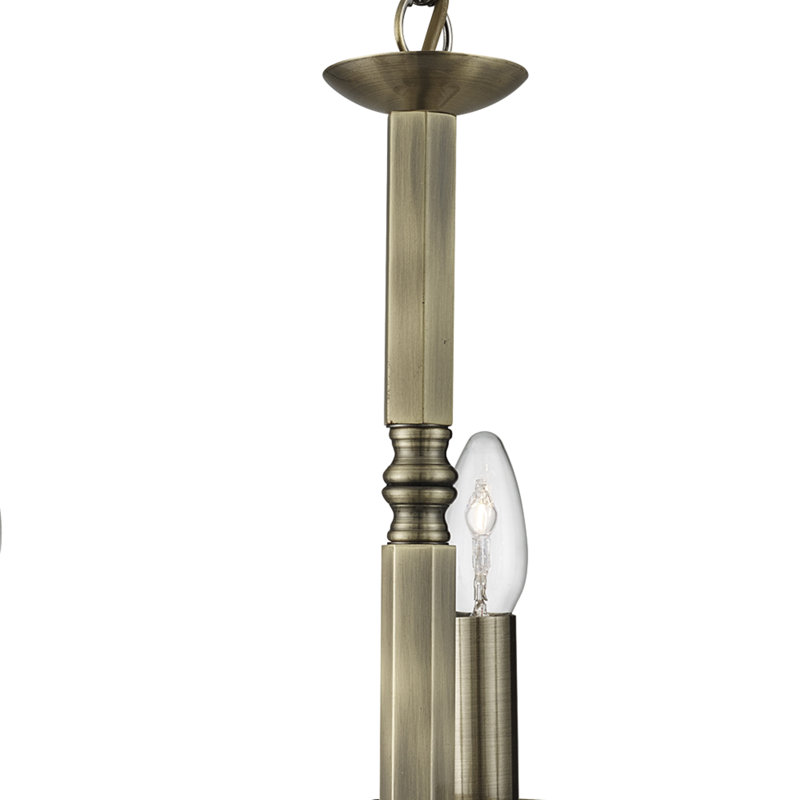 Caroga 5 - Light Candle Style Chandelier, Plated
