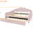 Daybed With Pink Upholstered Back And Multi-functional Trundle - Fashionable Strong Exquisite