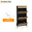 Armoire à chaussures étroite à 6 tiroirs en rotin à l'avant, console de rangement pour chaussures à profondeur cachée avec pieds surélevés en métal, range-chaussures minimaliste Farmhouse pour vestibule de porte d'entrée