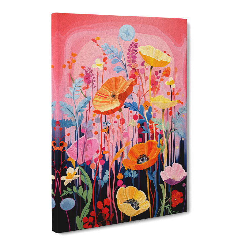 Wildflowers Constructivism - No Frame Print, 60cm H x 40cm W x 3cm D