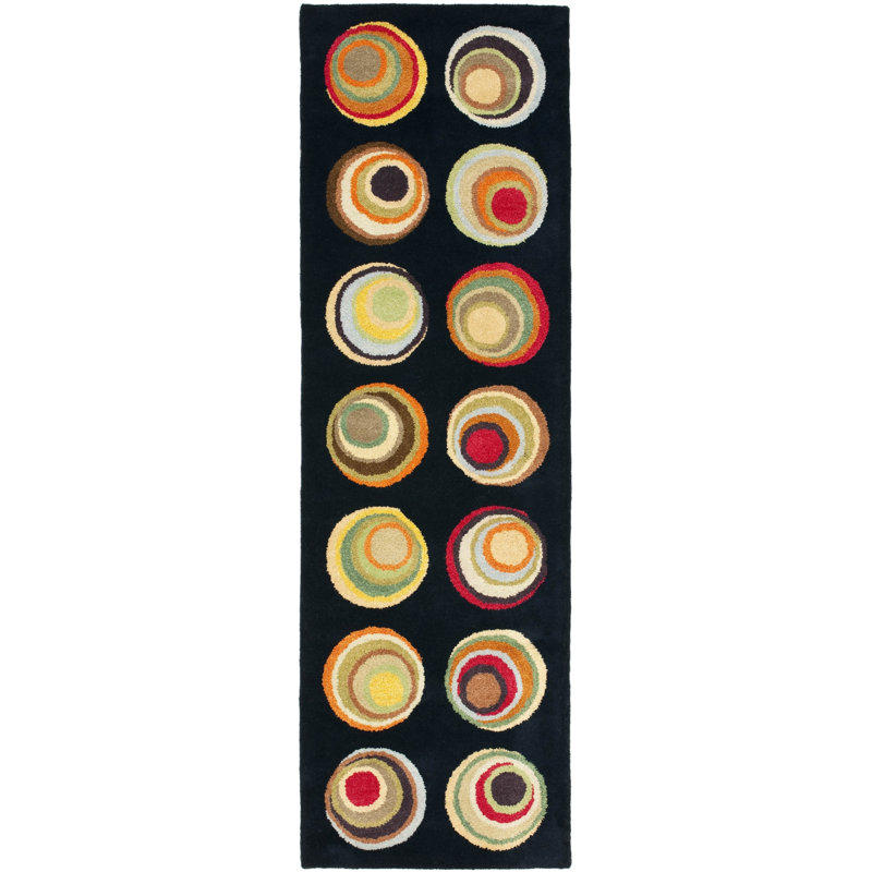 Candelo Hand Tufted Wool Geometric Rug, Runner 2'6" x 12'
