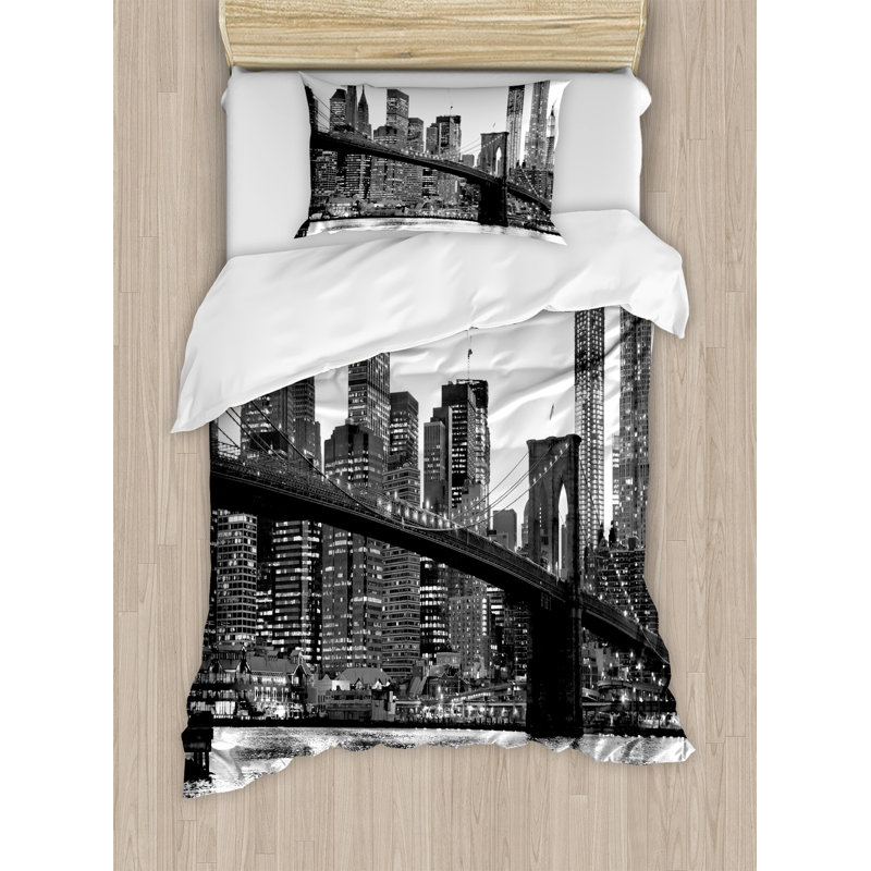 Modern & Contemporary Polyester Duvet Cover, Twin