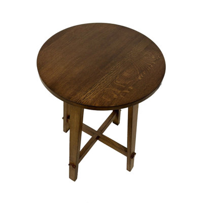 Arts and Crafts Solid Wood Top End Table