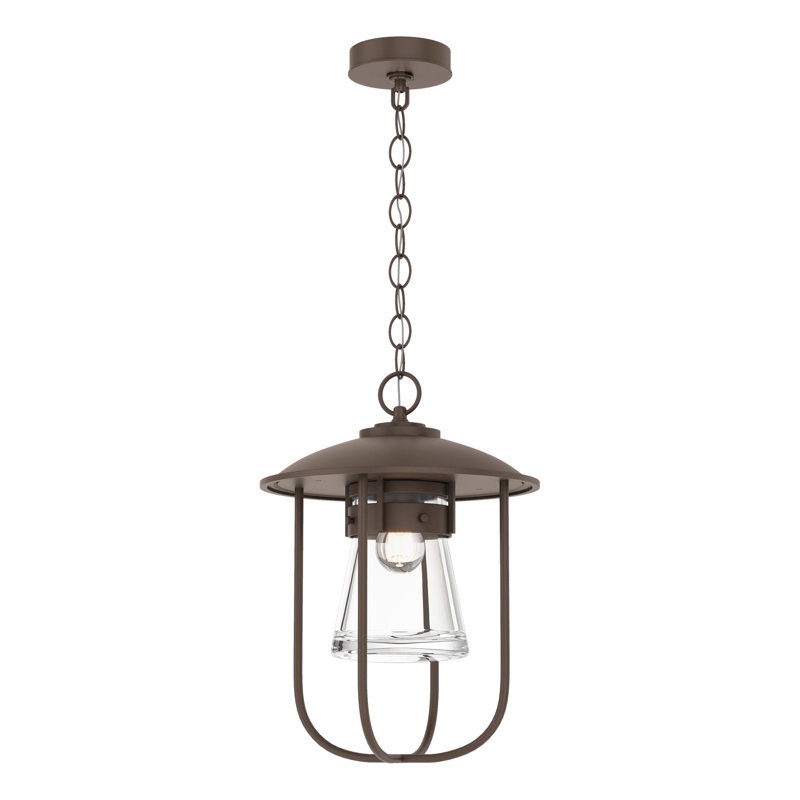 Luminaire suspendu d'extérieur 1 lumière Erlenmeyer, Bronze côtier