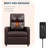 Power Recliner Chair with Massage & Heat, PU Leather Electric Recliner Sofa with USB Port and Side Pockets, Ergonomic Home Theater Seating for Living Room-1776668504