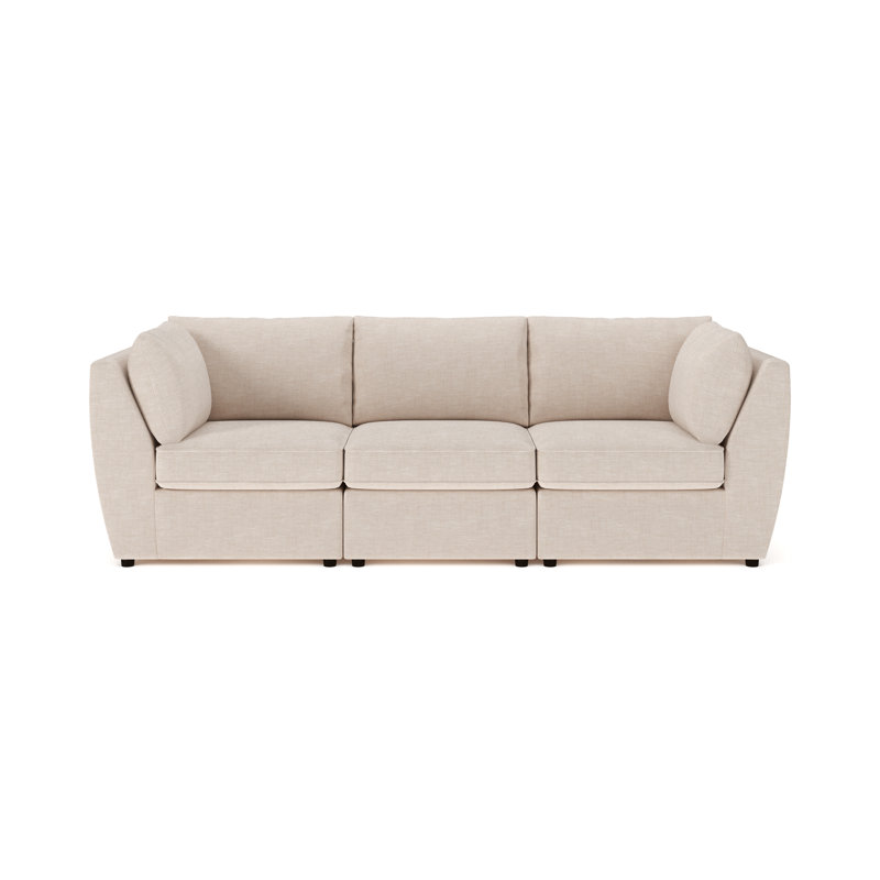 Canapé modulaire rembourré 3 pièces Caldwell, Sable Lena